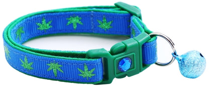 Marijuana Leaves Breakaway Cat Collar