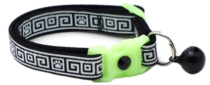 Greek Key Breakaway Cat Collar