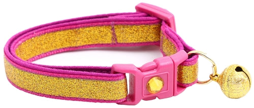 Gold Glitter Breakaway Cat Collar