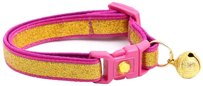 Gold Glitter Breakaway Cat Collar