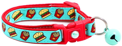 Burgers and Fries Breakaway Cat Collar