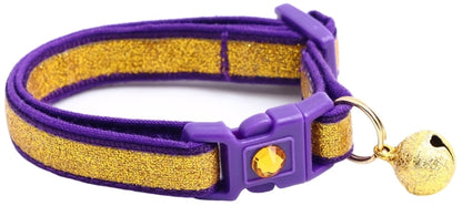 Gold Glitter Breakaway Cat Collar