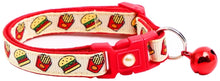 Burgers and Fries Breakaway Cat Collar