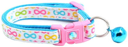 Brightly Colored Bows Cat Collar