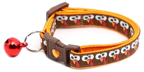 Googly Eye Turkeys Breakaway Cat Collar