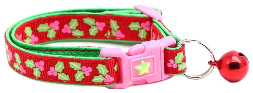 Holly Leaves Breakaway Cat Collar
