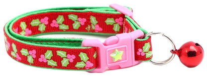 Holly Leaves Breakaway Cat Collar