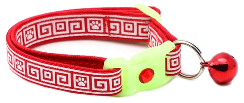 Greek Key Breakaway Cat Collar