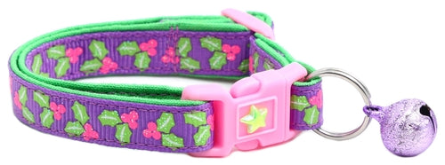 Holly Leaves Breakaway Cat Collar