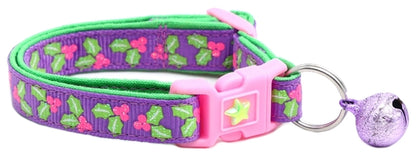 Holly Leaves Breakaway Cat Collar