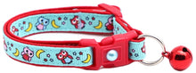 Night Owls on Blue Cat Collar