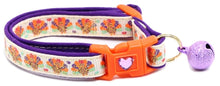 Glittery Turkeys and Hearts Breakaway Cat Collar