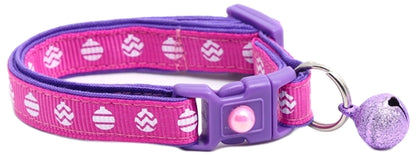 Christmas Ornaments on Pink Cat Collar