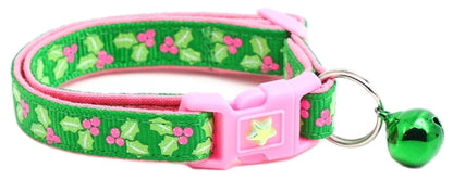 Holly Leaves Breakaway Cat Collar