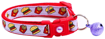 Burgers and Fries Breakaway Cat Collar