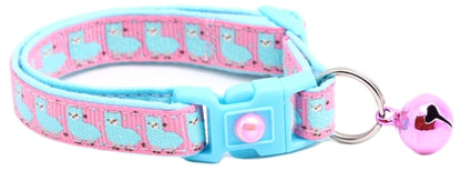 Blue Llamas Breakaway Cat Collar