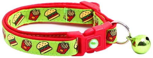 Burgers and Fries Breakaway Cat Collar