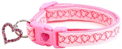 Linked Hearts Breakaway Cat Collar