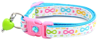 Brightly Colored Bows Cat Collar