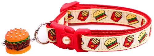 Burgers and Fries Breakaway Cat Collar