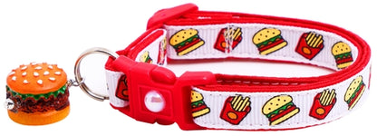 Burgers and Fries Breakaway Cat Collar