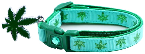 Marijuana Leaves Breakaway Cat Collar