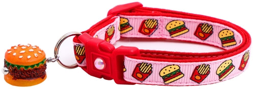 Burgers and Fries Breakaway Cat Collar