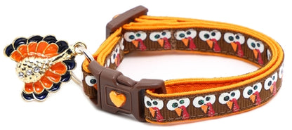 Googly Eye Turkeys Breakaway Cat Collar
