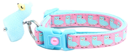 Blue Llamas Breakaway Cat Collar