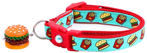 Burgers and Fries Breakaway Cat Collar