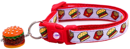 Burgers and Fries Breakaway Cat Collar