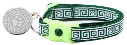 Greek Key Breakaway Cat Collar