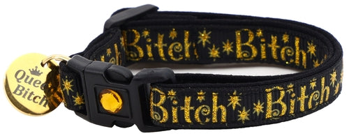Gold Bitch Breakaway Cat Collar