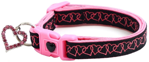 Linked Hearts Breakaway Cat Collar