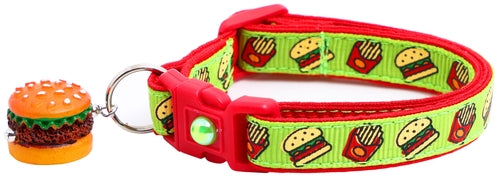 Burgers and Fries Breakaway Cat Collar