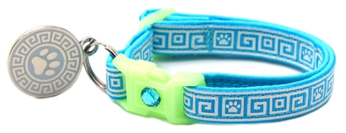 Greek Key Breakaway Cat Collar
