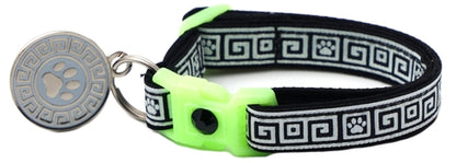 Greek Key Breakaway Cat Collar
