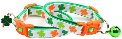 Colorful Shamrocks Breakaway Cat Collar