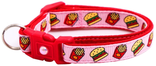 Burgers and Fries Breakaway Cat Collar
