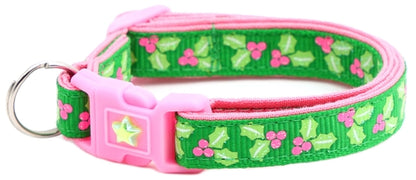 Holly Leaves Breakaway Cat Collar