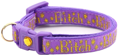 Gold Bitch Breakaway Cat Collar