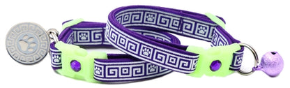 Greek Key Breakaway Cat Collar