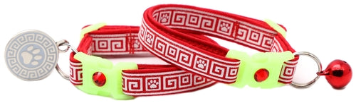 Greek Key Breakaway Cat Collar