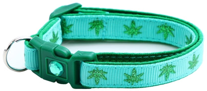 Marijuana Leaves Breakaway Cat Collar