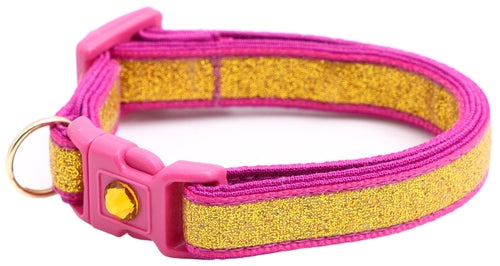 Gold Glitter Breakaway Cat Collar