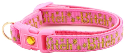 Gold Bitch Breakaway Cat Collar