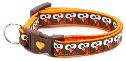 Googly Eye Turkeys Breakaway Cat Collar
