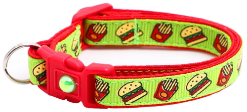 Burgers and Fries Breakaway Cat Collar