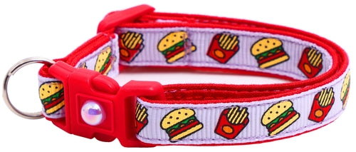 Burgers and Fries Breakaway Cat Collar