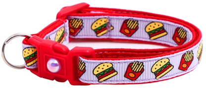 Burgers and Fries Breakaway Cat Collar